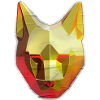 Cat Polygon in Gold