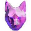Geometric cat in neon pink