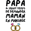 Papa demande en mariage maman