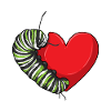 Cœur d’amour de la chenille
