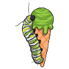 Glace gaufrée Chenille
