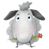 Sheep with flower