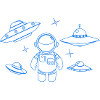 Space blau-transparent