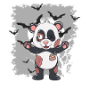 Halloween Zombie Animaux Halloween Panda