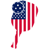 Pickleball Paddle American Flag