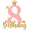 Eight Birthday Crown Design