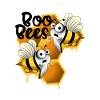 Boo bees with honeycomb