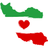 iran flag heart love persian