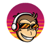 Monkey with headset