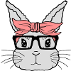 Female Nerd Rabbit Face