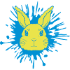 Tropfen Farbklecks Hase Spritzer