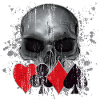 Heavy Metal Punk Poker Skull