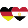 Germany Egypt Flag Heart