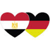 Egypt Germany Flag Heart