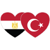 Egypt Turkey Flag Heart