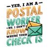 Lustige Postangestellte Postamt