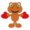 DINOSAURIER - T-REX - LIEBE - HERZ - TIERISCH