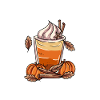 Coffee Drinker Pumpkin Autumn