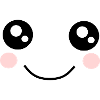 Kawaii, eyes, face