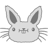 Small kawaii rabbit face