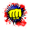 Comic Yellow Fist Boom