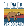 I Nap Periodically Vintage Funny Science Sloth