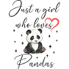 Frau Mädchen Liebe Herz Panda