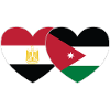 Egypte Jordanie Drapeau Coeur