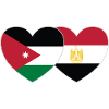 Jordan Egypt Flag Heart