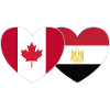 Canada Égypte Flag Heart