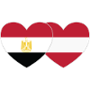 Egypt Austria Flag Heart