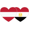 Austria Egypt Flag Heart