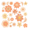 Süßes Retro-Blumenmuster