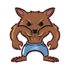 Loup-garou kawaii mignon à Halloween