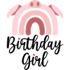 Pastel Pig Rainbow with Hearts