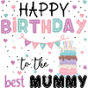 Pastel Birthday Cake & Bunting Design