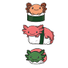 Sushi Axolotls kawaii Sushi Axolotl