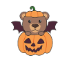 Costume de chauve-souris citrouille d’Halloween