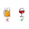 Wine rather than beer