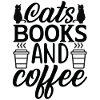cat books coffee
