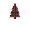 Roter karo Weihnachtsbaum