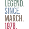 Legend Since March 1978