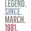 Legend Since March 1981