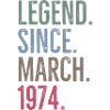 Legend Since March 1974