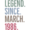 Legend Since March 1986