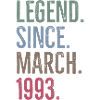 Legend Since March 1993