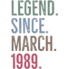Legend Since March 1989