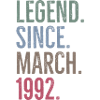 Legend Since March 1992