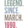 Legend Since March 1990