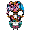 Butterflies Skull Skull